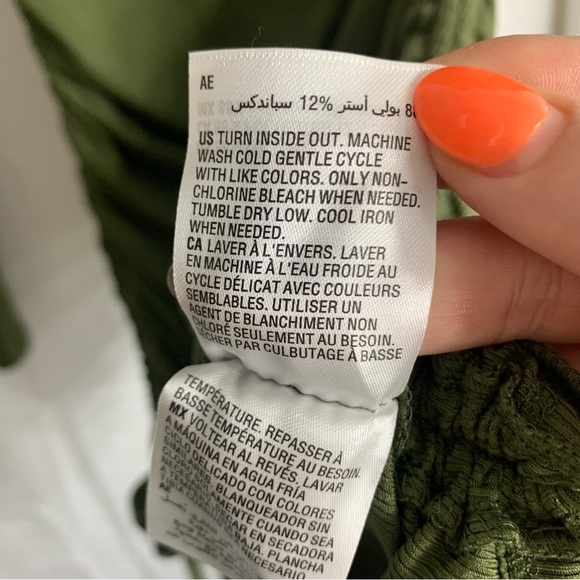 NWoT Sofia Richie x Bar III Olive Green Ruched Bodycon Long Sleeve Dress, size L - Picture 9 of 12